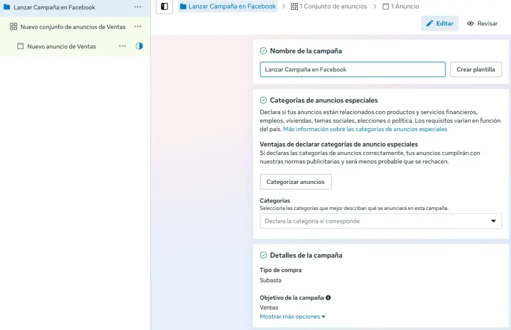 anuncios en facebook, lanzar y monitorear campaña